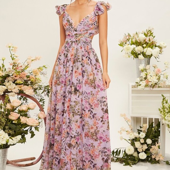 SHEIN Dresses & Skirts - Floral Lavender Maxi Dress